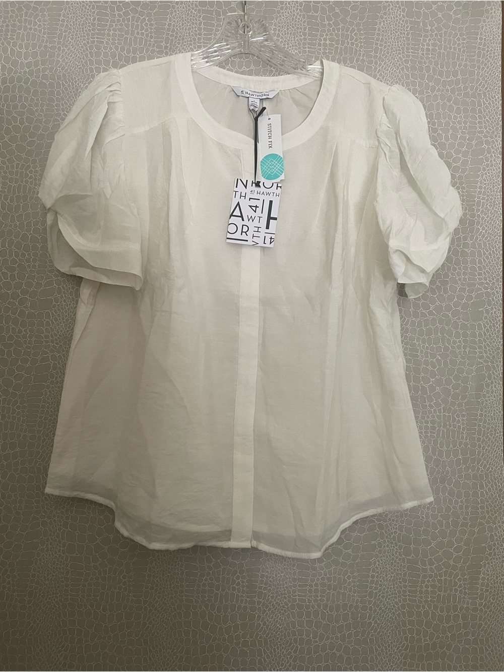 41 Hawthorn Cream Puff-Sleeve Blouse